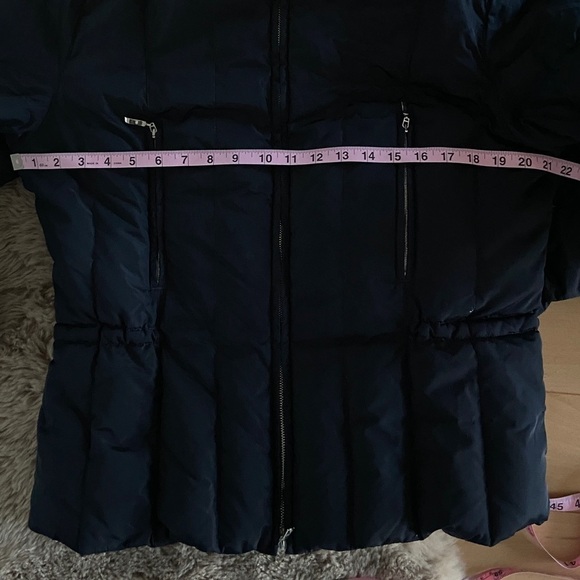 POST Card Navy goose down short puffer jacket - Picture 7 of 12